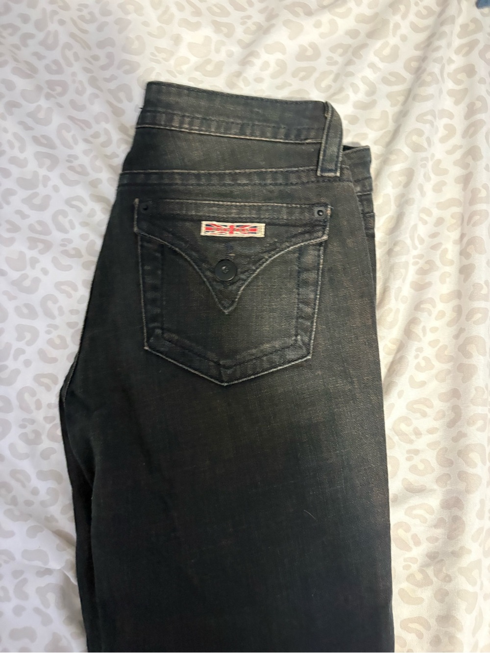 Women’s Black Jeans with Back Pocket Button Detail